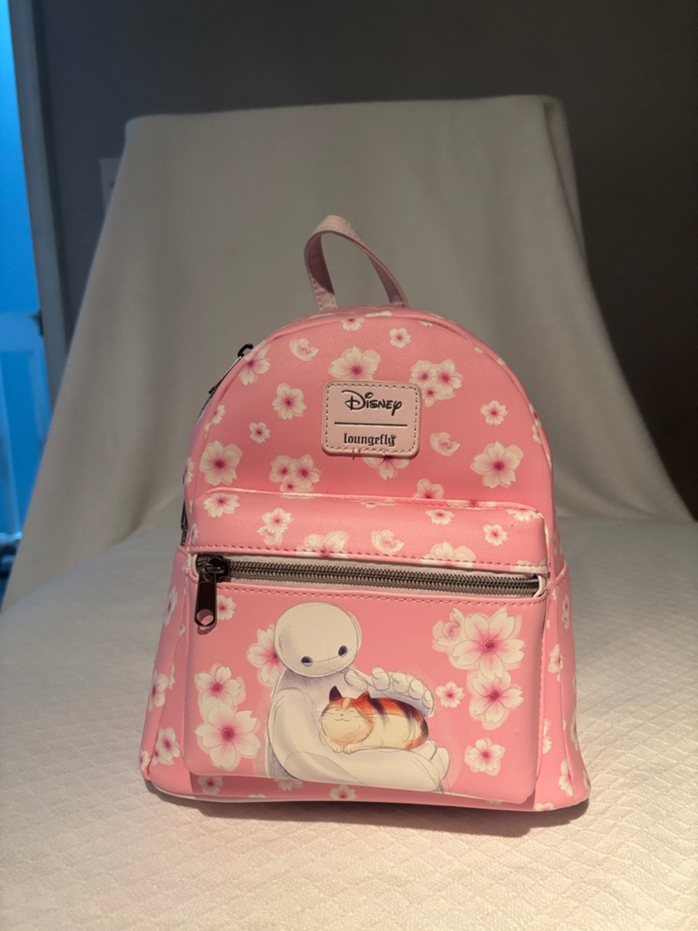 Loungefly Pink Floral Baymax Mini Backpack